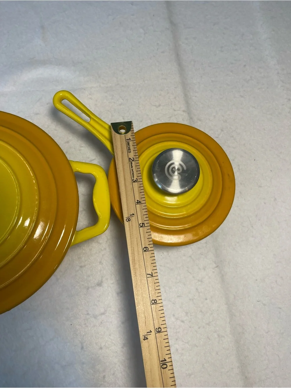 Cook’s Essentials Yellow Orange Enameled Cast Iron Mini Dutch Oven & Saucepan